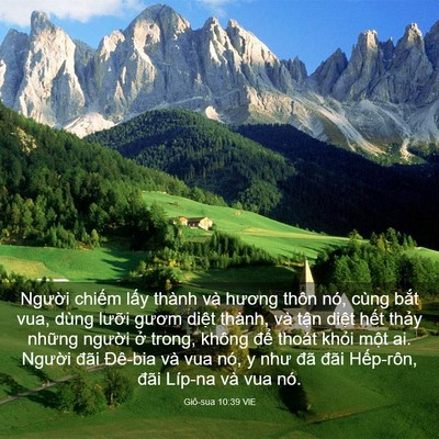 Picture 03 - Giô-sua 10:39 VIE - Người chiếm lấy thành và hương thôn - Bible Verse Picture