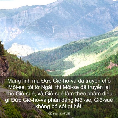 Picture 03 - Giô-sua 11:15 VIE - Mạng lịnh mà Đức Giê-hô-va đã - Bible Verse Picture