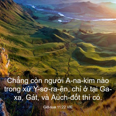 Picture 03 - Giô-sua 11:22 VIE - Chẳng còn người A-na-kim nào trong xứ - Bible Verse Picture