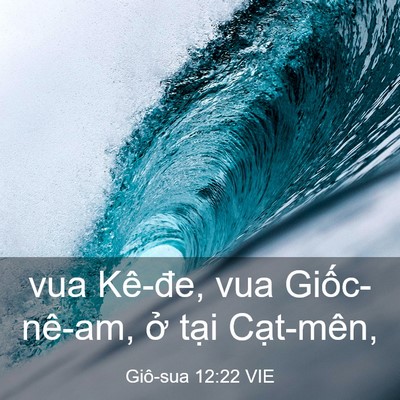 Picture 03 - Giô-sua 12:22 VIE - vua Kê-đe, vua Giốc-nê-am, ở tại - Bible Verse Picture