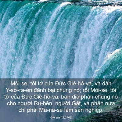 Picture 03 - Giô-sua 12:6 VIE - Môi-se, tôi tớ của Đức Giê-hô-va, và - Bible Verse Picture