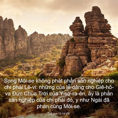 Picture 03 - Giô-sua 13:14 VIE - Song Môi-se không phát phần sản nghiệp - Bible Verse Picture
