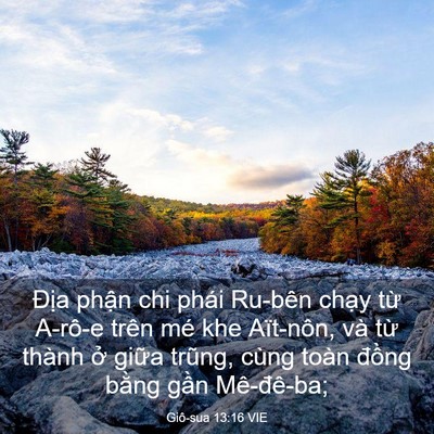 Picture 03 - Giô-sua 13:16 VIE - Địa phận chi phái Ru-bên chạy từ - Bible Verse Picture