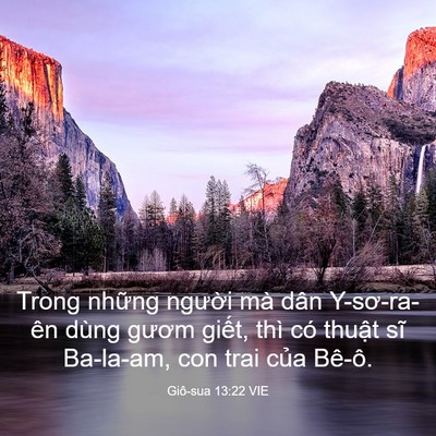 Picture 03 - Giô-sua 13:22 VIE - Trong những người mà dân Y-sơ-ra-ên - Bible Verse Picture