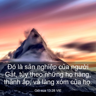 Picture 03 - Giô-sua 13:28 VIE - Đó là sản nghiệp của người Gát, tùy - Bible Verse Picture