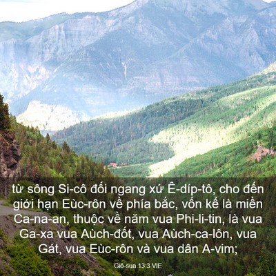 Picture 03 - Giô-sua 13:3 VIE - từ sông Si-cô đối ngang xứ Ê-díp-tô, - Bible Verse Picture