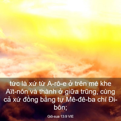 Picture 03 - Giô-sua 13:9 VIE - tức là xứ từ A-rô-e ở trên mé khe - Bible Verse Picture