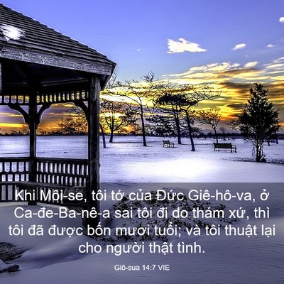 Picture 03 - Giô-sua 14:7 VIE - Khi Môi-se, tôi tớ của Đức Giê-hô-va, - Bible Verse Picture