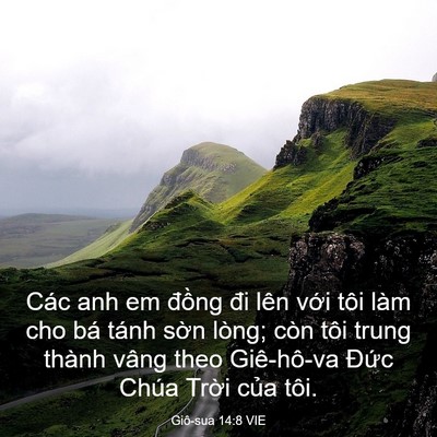 Picture 03 - Giô-sua 14:8 VIE - Các anh em đồng đi lên với tôi làm cho - Bible Verse Picture