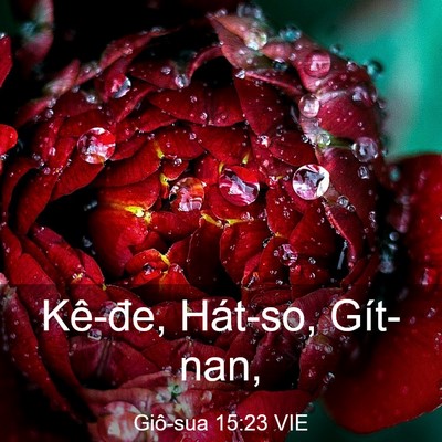 Picture 03 - Giô-sua 15:23 VIE - Kê-đe, Hát-so, - Bible Verse Picture