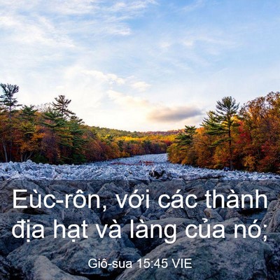 Picture 03 - Giô-sua 15:45 VIE - Eùc-rôn, với các thành địa hạt và - Bible Verse Picture