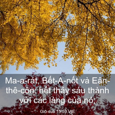 Picture 03 - Giô-sua 15:59 VIE - Ma-a-rát, Bết-A-nốt và Eân-thê-côn: - Bible Verse Picture