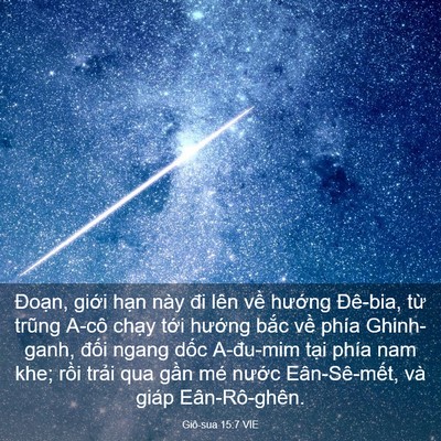 Picture 03 - Giô-sua 15:7 VIE - Đoạn, giới hạn này đi lên về hướng - Bible Verse Picture