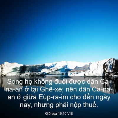 Picture 03 - Giô-sua 16:10 VIE - Song họ không đuổi được dân Ca-na-an - Bible Verse Picture