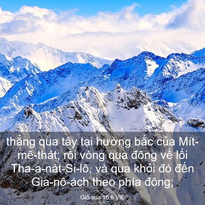 Picture 03 - Giô-sua 16:6 VIE - thẳng qua tây tại hướng bắc của - Bible Verse Picture