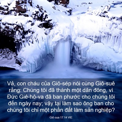 Picture 03 - Giô-sua 17:14 VIE - Vả, con cháu của Giô-sép nói cùng - Bible Verse Picture