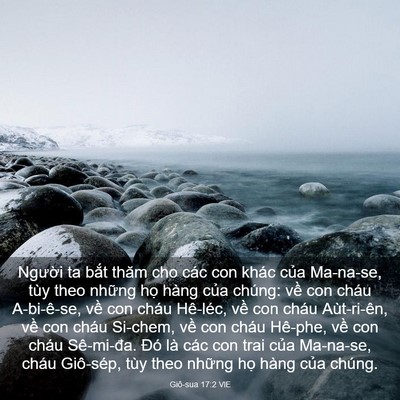 Picture 03 - Giô-sua 17:2 VIE - Người ta bắt thăm cho các con khác của - Bible Verse Picture