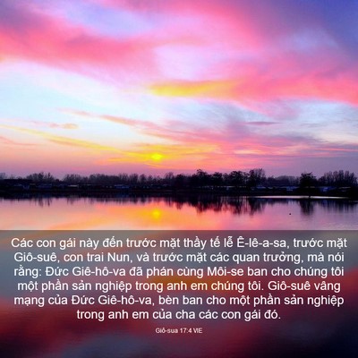 Picture 03 - Giô-sua 17:4 VIE - Các con gái này đến trước mặt thầy - Bible Verse Picture