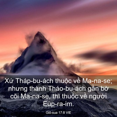 Picture 03 - Giô-sua 17:8 VIE - Xứ Tháp-bu-ách thuộc về Ma-na-se; nhưng - Bible Verse Picture