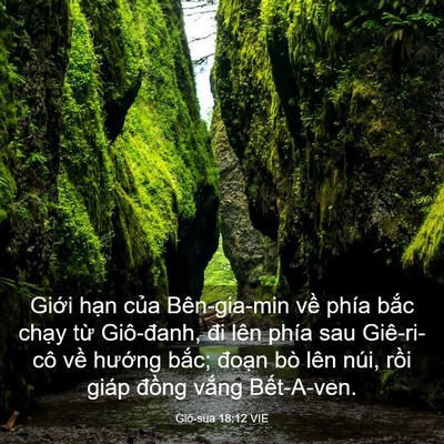 Picture 03 - Giô-sua 18:12 VIE - Giới hạn của Bên-gia-min về phía bắc - Bible Verse Picture