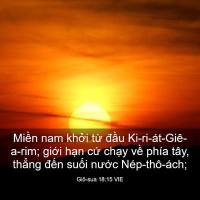 Picture 03 - Giô-sua 18:15 VIE - Miền nam khởi từ đầu - Bible Verse Picture