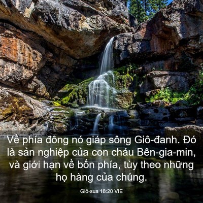 Picture 03 - Giô-sua 18:20 VIE - Về phía đông nó giáp sông Giô-đanh. - Bible Verse Picture