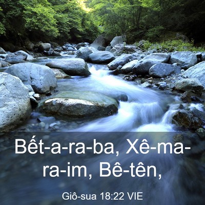 Picture 03 - Giô-sua 18:22 VIE - Bết-a-ra-ba, Xê-ma-ra-im, - Bible Verse Picture