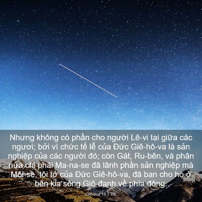 Picture 03 - Giô-sua 18:7 VIE - Nhưng không có phần cho người Lê-vi - Bible Verse Picture
