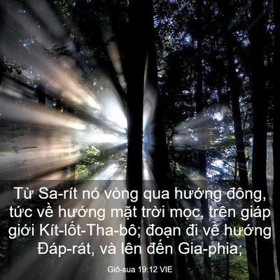 Picture 03 - Giô-sua 19:12 VIE - Từ Sa-rít nó vòng qua hướng đông, tức - Bible Verse Picture