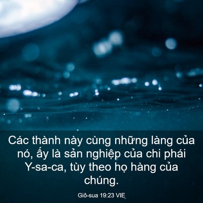 Picture 03 - Giô-sua 19:23 VIE - Các thành này cùng những làng của nó, - Bible Verse Picture