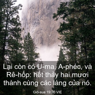 Picture 03 - Giô-sua 19:30 VIE - Lại còn có U-ma, A-phéc, và Rê-hốp: - Bible Verse Picture