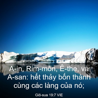 Picture 03 - Giô-sua 19:7 VIE - A-in, Rim-môn, Ê-the, và A-san: hết thảy - Bible Verse Picture