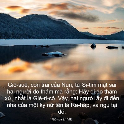 Picture 03 - Giô-sua 2:1 VIE - Giô-suê, con trai của Nun, từ Si-tim mật - Bible Verse Picture
