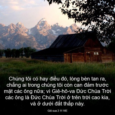 Picture 03 - Giô-sua 2:11 VIE - Chúng tôi có hay điều đó, lòng bèn tan - Bible Verse Picture