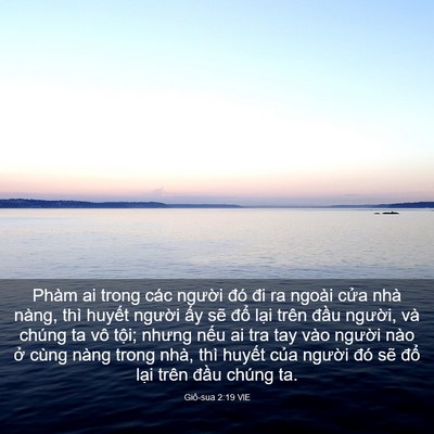 Picture 03 - Giô-sua 2:19 VIE - Phàm ai trong các người đó đi ra ngoài - Bible Verse Picture