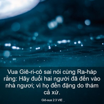 Picture 03 - Giô-sua 2:3 VIE - Vua Giê-ri-cô sai nói cùng Ra-háp rằng: - Bible Verse Picture