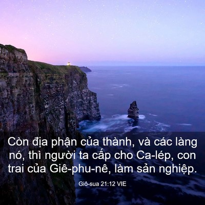 Picture 03 - Giô-sua 21:12 VIE - Còn địa phận của thành, và các làng - Bible Verse Picture
