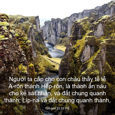 Picture 03 - Giô-sua 21:13 VIE - Người ta cấp cho con cháu thầy tế lễ - Bible Verse Picture