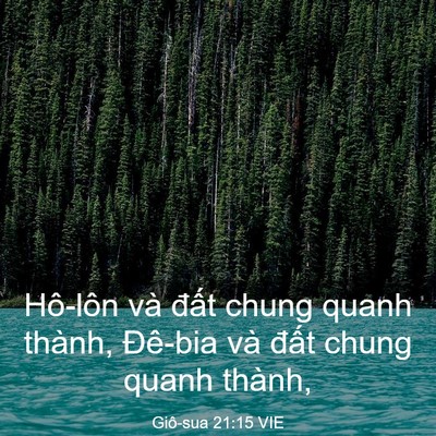 Picture 03 - Giô-sua 21:15 VIE - Hô-lôn và đất chung quanh thành, Đê-bia - Bible Verse Picture