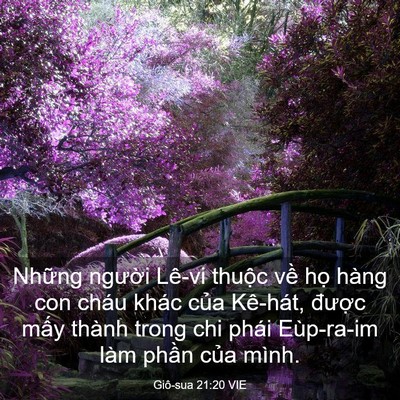 Picture 03 - Giô-sua 21:20 VIE - Những người Lê-vi thuộc về họ hàng - Bible Verse Picture