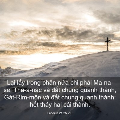 Picture 03 - Giô-sua 21:25 VIE - Lại lấy trong phân nửa chi phái Ma-na-se, - Bible Verse Picture