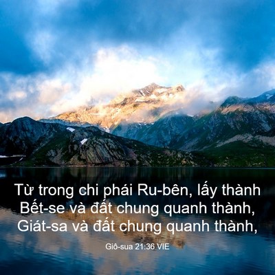 Picture 03 - Giô-sua 21:36 VIE - Từ trong chi phái Ru-bên, lấy thành - Bible Verse Picture