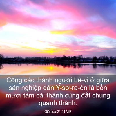 Picture 03 - Giô-sua 21:41 VIE - Cộng các thành người Lê-vi ở giữa - Bible Verse Picture
