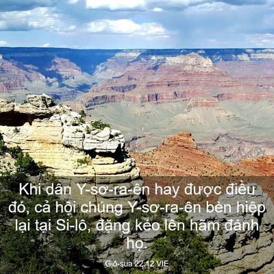 Picture 03 - Giô-sua 22:12 VIE - Khi dân Y-sơ-ra-ên hay được điều đó, - Bible Verse Picture