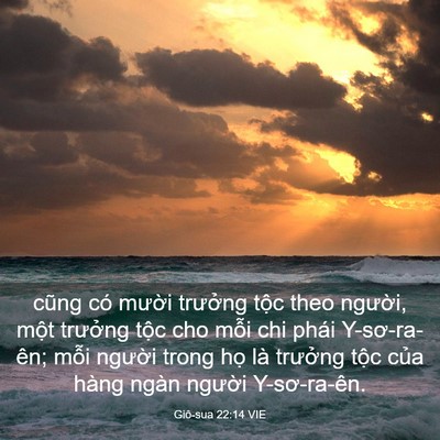 Picture 03 - Giô-sua 22:14 VIE - cũng có mười trưởng tộc theo người, - Bible Verse Picture