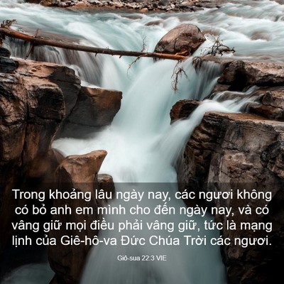 Picture 03 - Giô-sua 22:3 VIE - Trong khoảng lâu ngày nay, các ngươi - Bible Verse Picture
