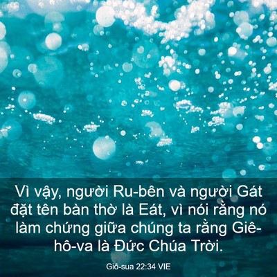 Picture 03 - Giô-sua 22:34 VIE - Vì vậy, người Ru-bên và người Gát - Bible Verse Picture