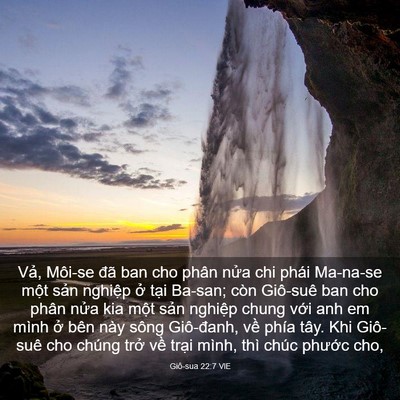 Picture 03 - Giô-sua 22:7 VIE - Vả, Môi-se đã ban cho phân nửa chi phái - Bible Verse Picture