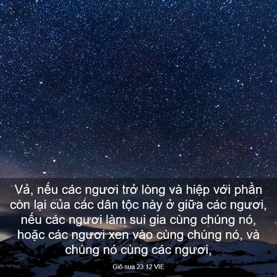 Picture 03 - Giô-sua 23:12 VIE - Vả, nếu các ngươi trở lòng và hiệp - Bible Verse Picture