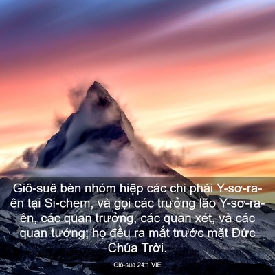 Picture 03 - Giô-sua 24:1 VIE - Giô-suê bèn nhóm hiệp các chi phái - Bible Verse Picture